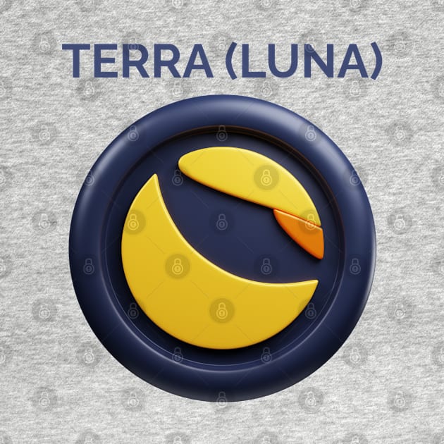 TERRA LUNA 3d front view rendering cryptocurrency by YousifAzeez